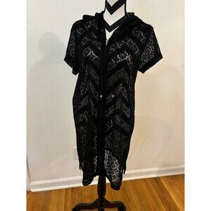 Jacklyn Smith Collection Swim Suit Cover up Black large